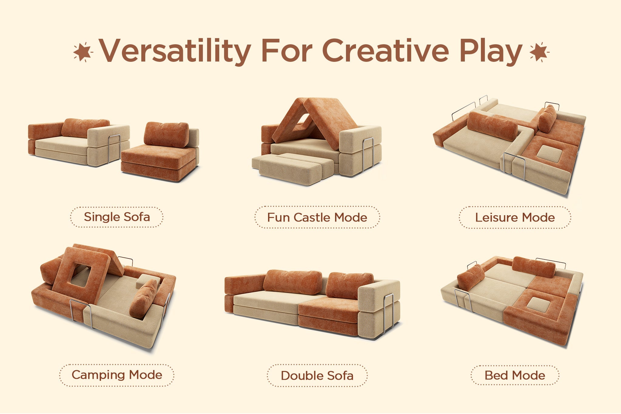 CushyLand Modular Kids Play Sofa