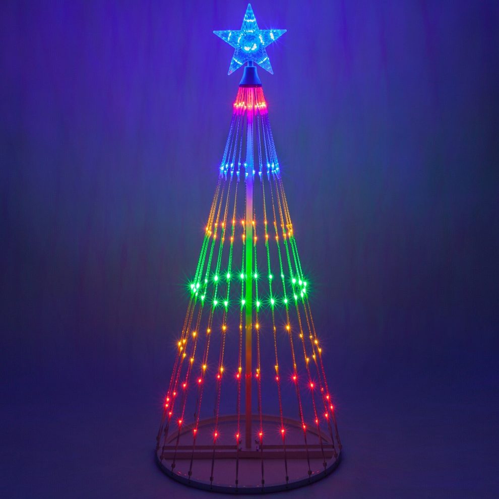 Enchanting Multicolor LED Animated Outdoor Christmas Tree Light Show