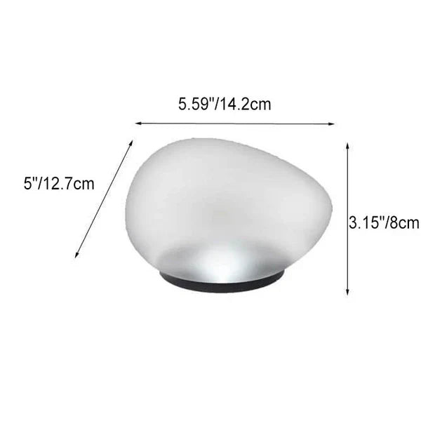 Solar Pebble LED Outdoor Landscape Light with Sandblasted Glass and ABS Housing