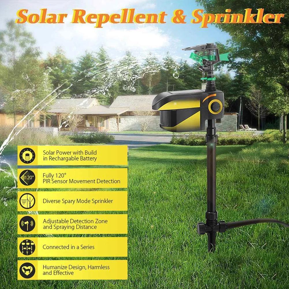 Solar-Powered Motion-Activated Deer Deterrent Sprinkler – Protect Your Garden
