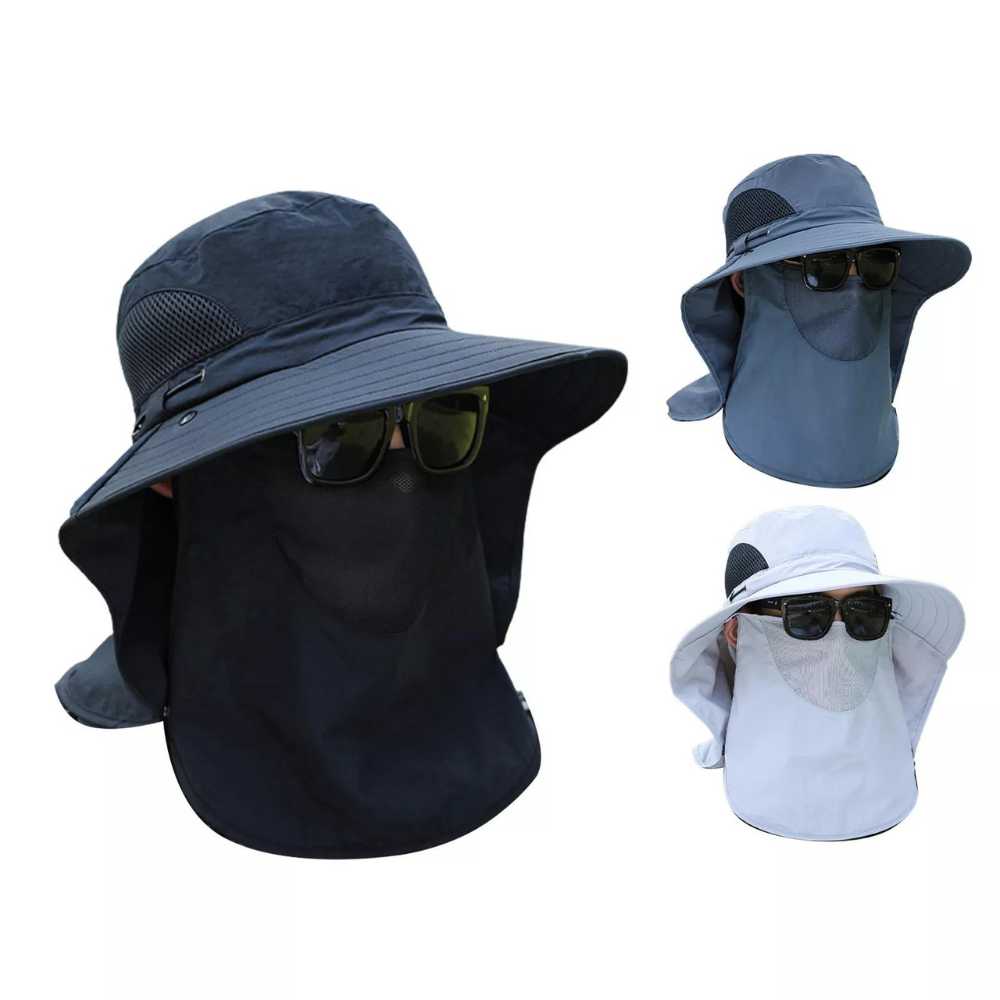Breathable Wide-Brim Sun Hat for Outdoor Fishing and Sun Protection