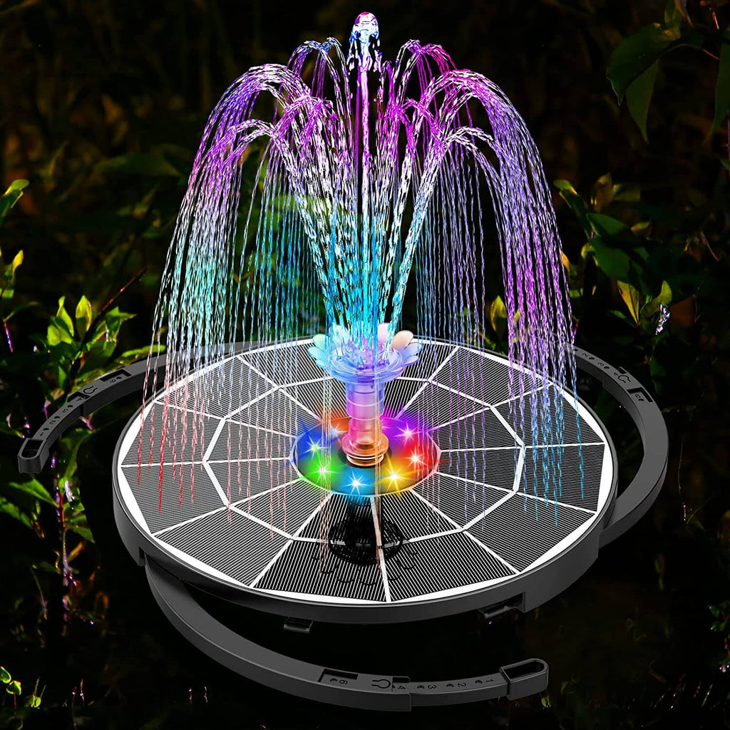 Solar-Powered LED Fountain — Eco-Friendly Outdoor Water Feature