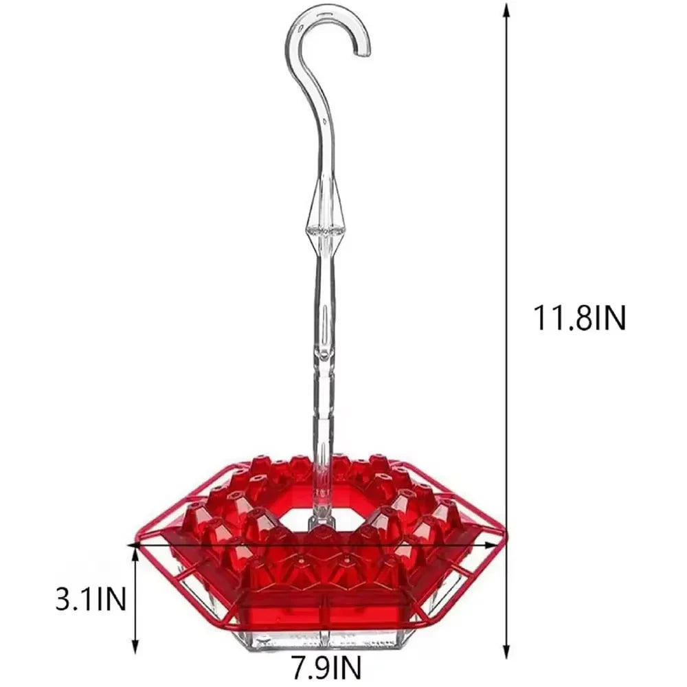 Ant-Proof Hummingbird Feeder with Outdoor Hanging Perch