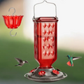 Leak-Proof Glass Hummingbird Feeder, 24 oz
