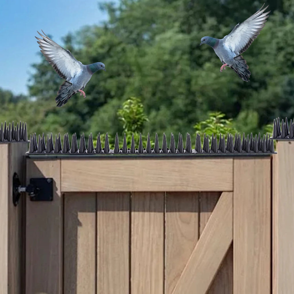 Plastic Bird Repeller Spikes - Durable Deterrent for Roofs, Patios, and Gutters