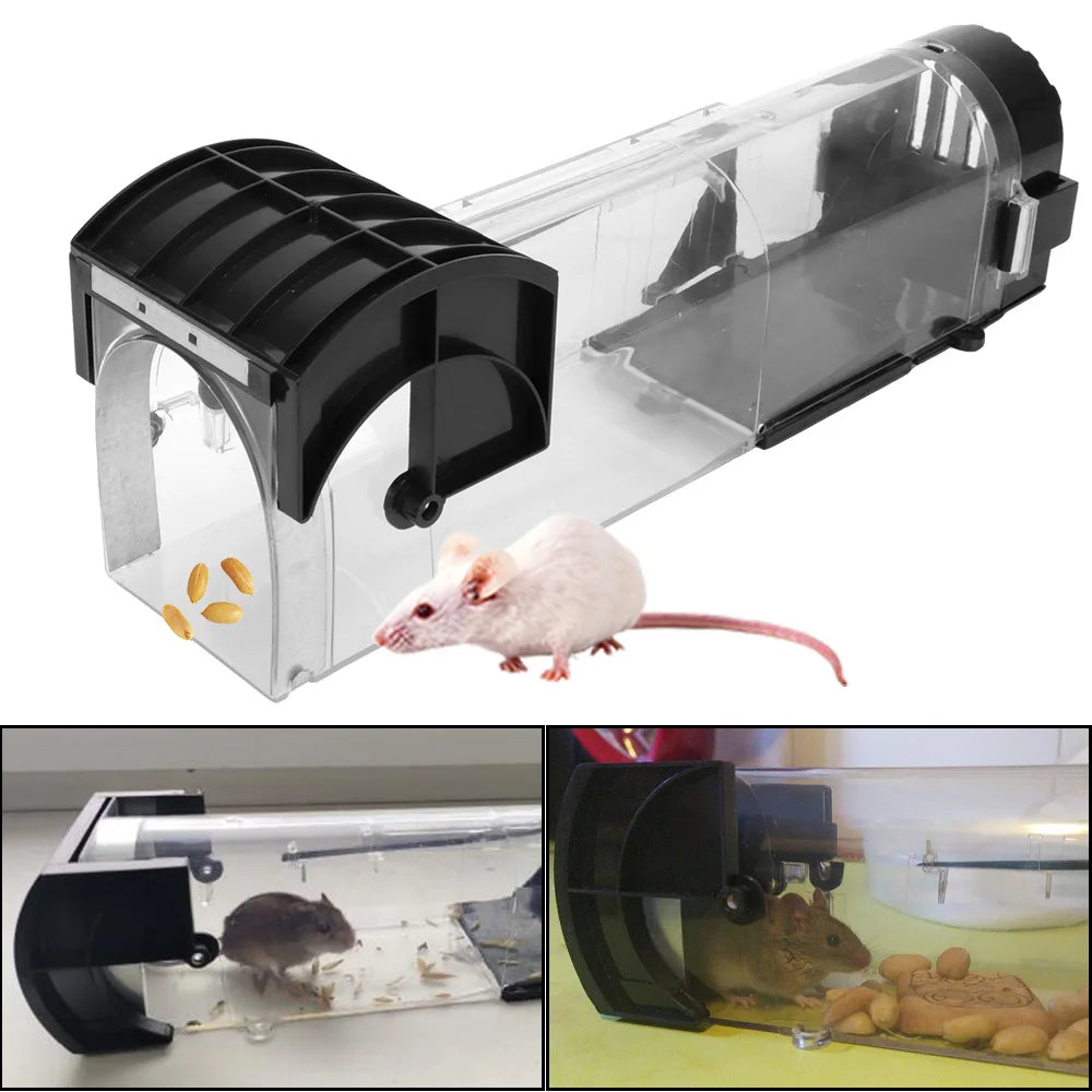 Self-Locking Reusable Humane Mouse Trap - Safe, Gentle Catch and Release
