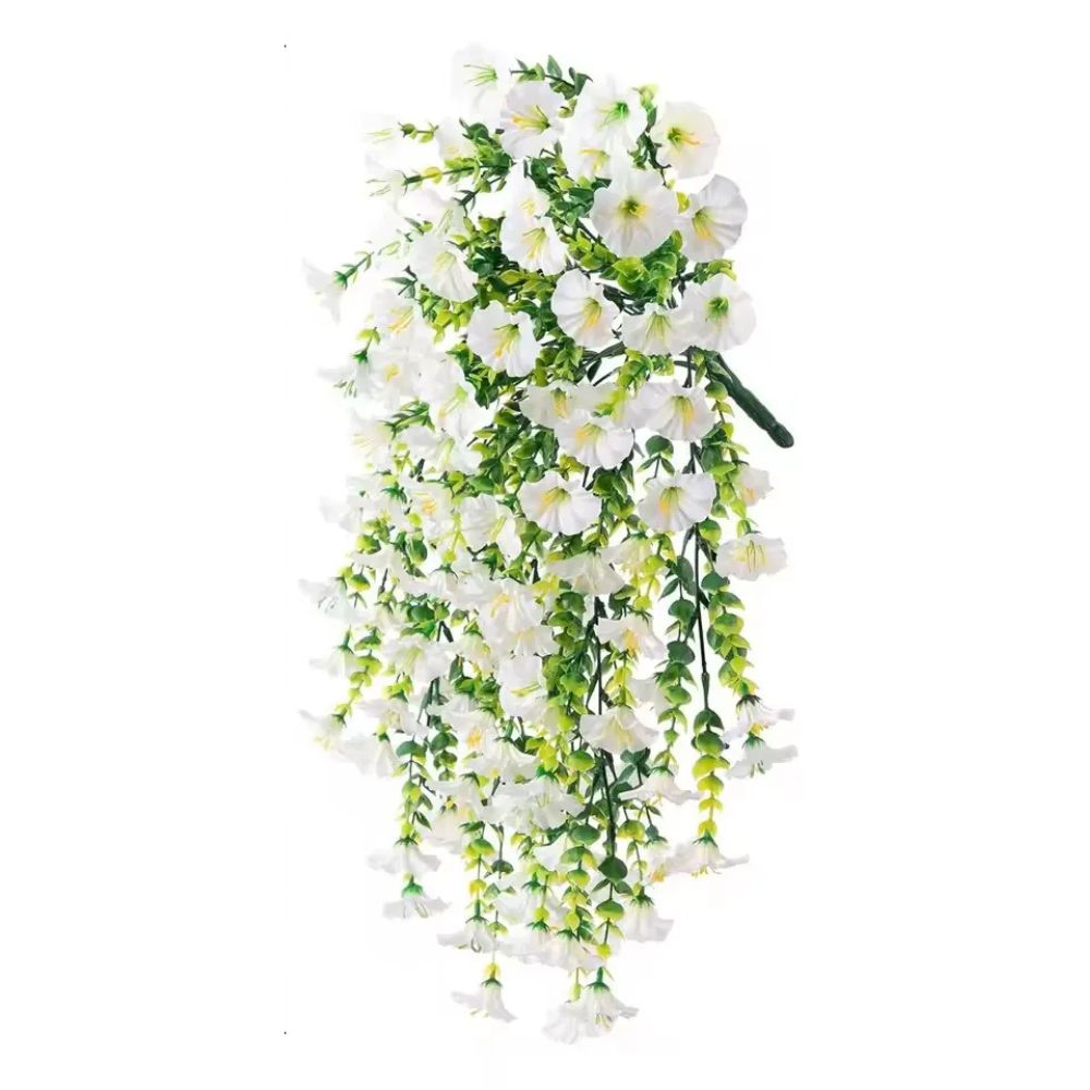 Lifelike UV-Resistant Morning Glory Artificial Flower Hanging Decor