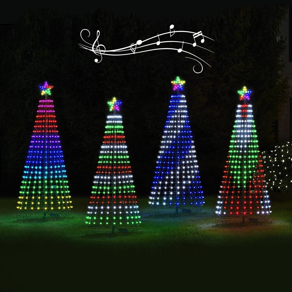 Enchanting Multicolor LED Animated Outdoor Christmas Tree Light Show