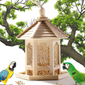 Clear Wooden Bird Feeder for Home Use