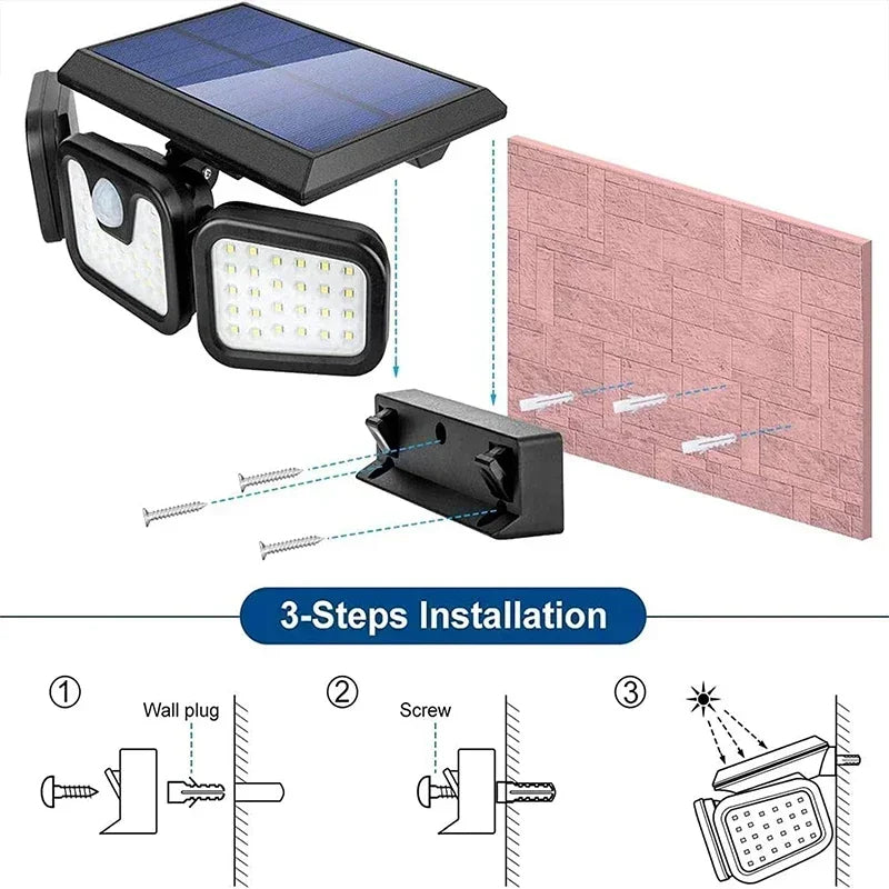 Outdoor Solar-Powered Motion Sensor Light