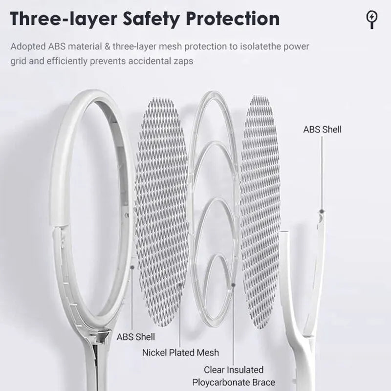 5-in-1 Fast-Charging Bug Zapper Racket — Quick, Powerful Insect Control