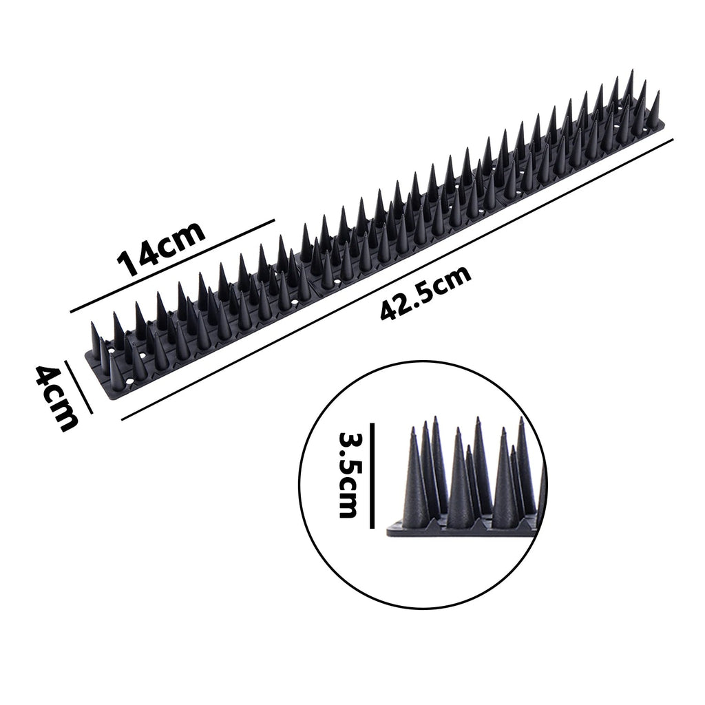 Plastic Bird Repeller Spikes - Durable Deterrent for Roofs, Patios, and Gutters