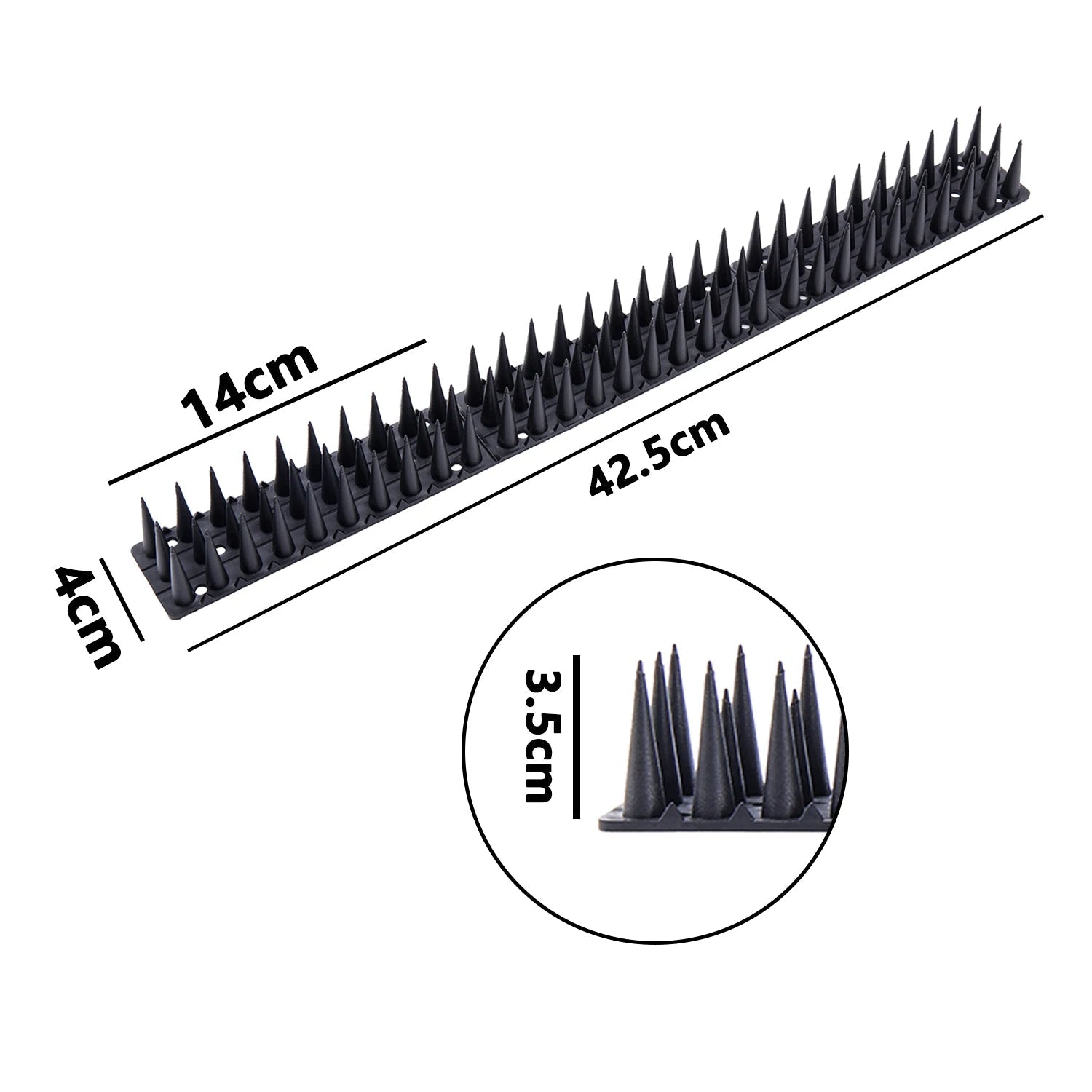 Plastic Bird Repeller Spikes - Durable Deterrent for Roofs, Patios, and Gutters