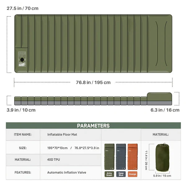 Comfortable Camping Inflatable Mattress — Ultra-Portable Air Bed for Outdoor Adventures
