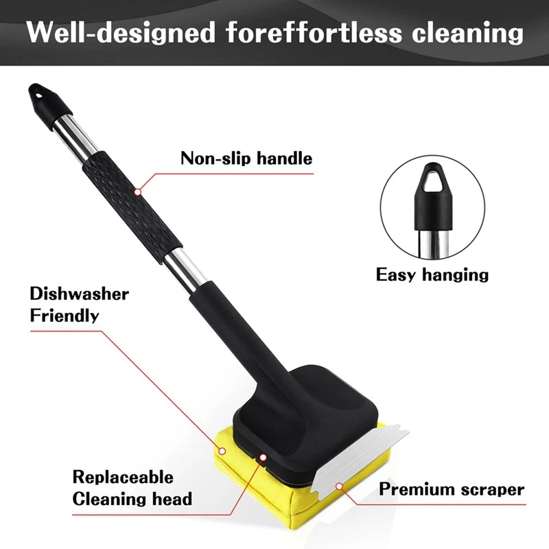 Steam-Powered Grill Brush with Built-In Scraper for Deep Cleaning