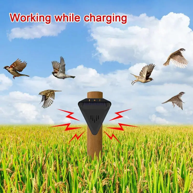 Solar-Powered Outdoor Bird Deterrent – Humane, Weatherproof Repeller for Gardens and Yards