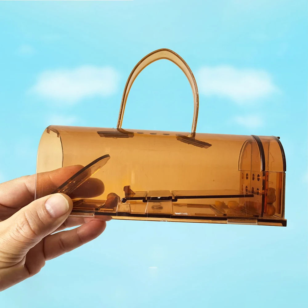 Humane Reusable Pedal-Activated Mouse Trap