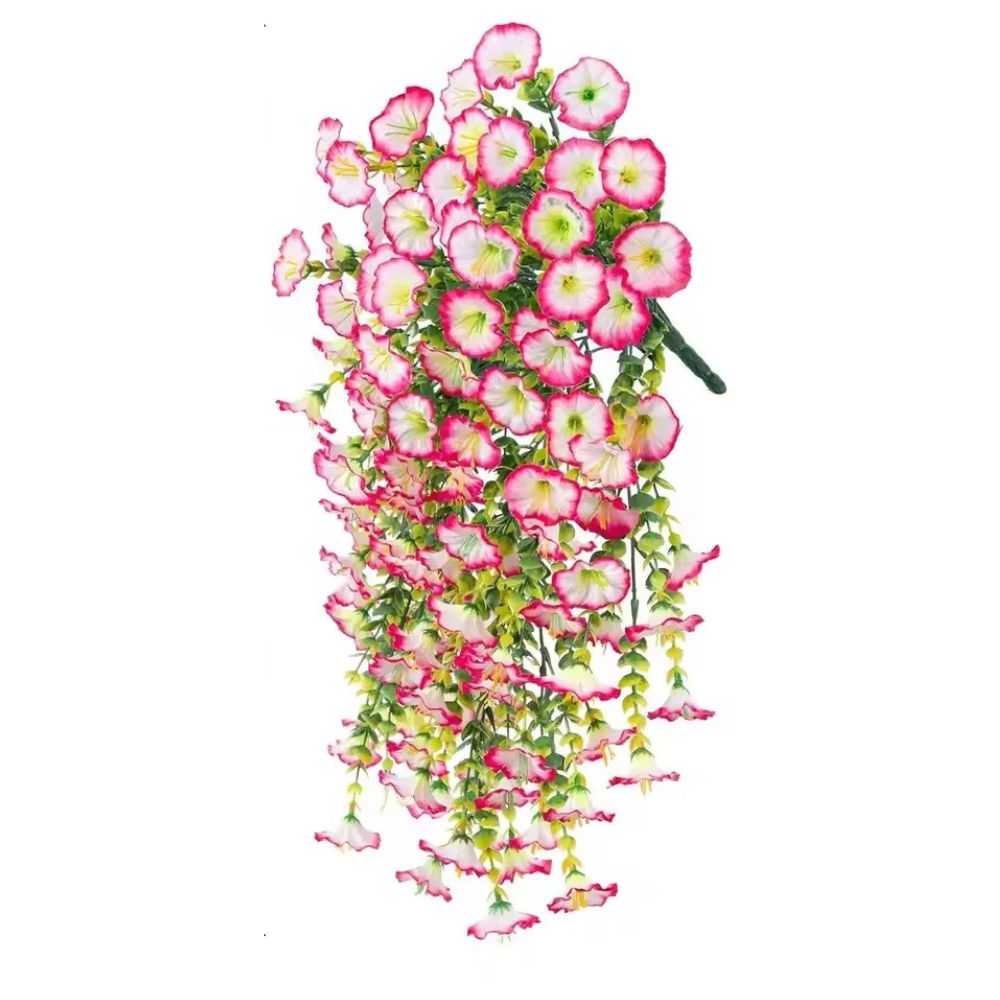 Lifelike UV-Resistant Morning Glory Artificial Flower Hanging Decor