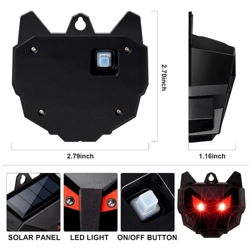 2-Pack Solar-Powered Outdoor Nocturnal Animal Repellers
