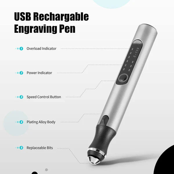 Cordless Engraving Pen - Wireless, Portable Precision Engraver for DIY Projects