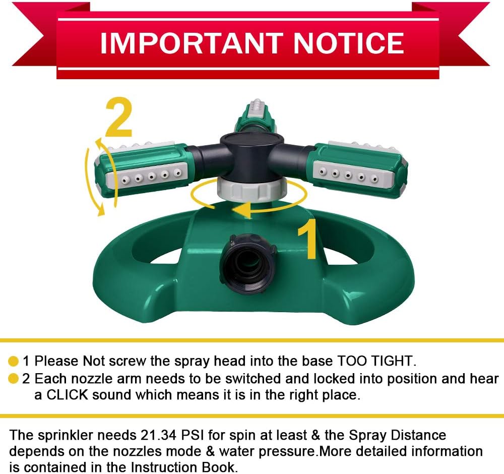 Premium Garden & Lawn Water Sprinkler for Even, Efficient Irrigation