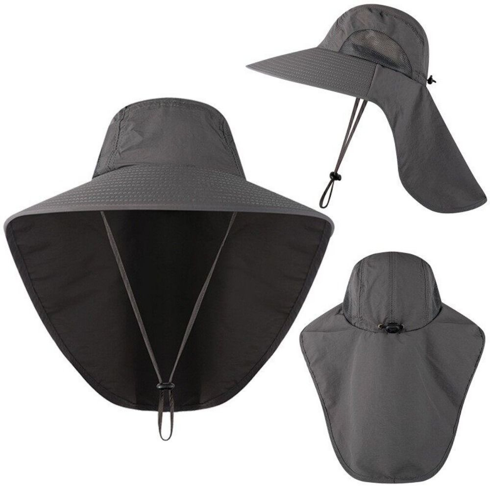 Breathable Wide-Brim Sun Hat for Outdoor Fishing and Sun Protection