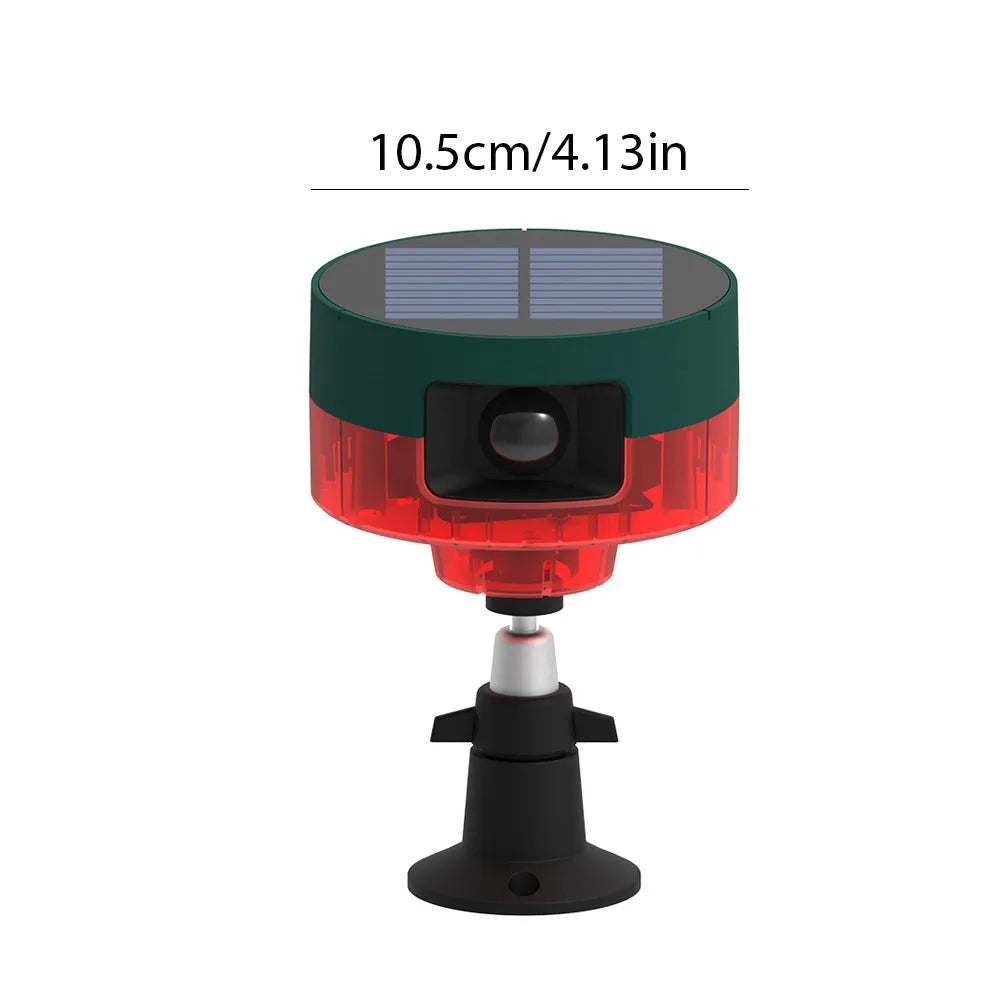 Solar-Powered Bird Deterrent with Bright Flashing Light