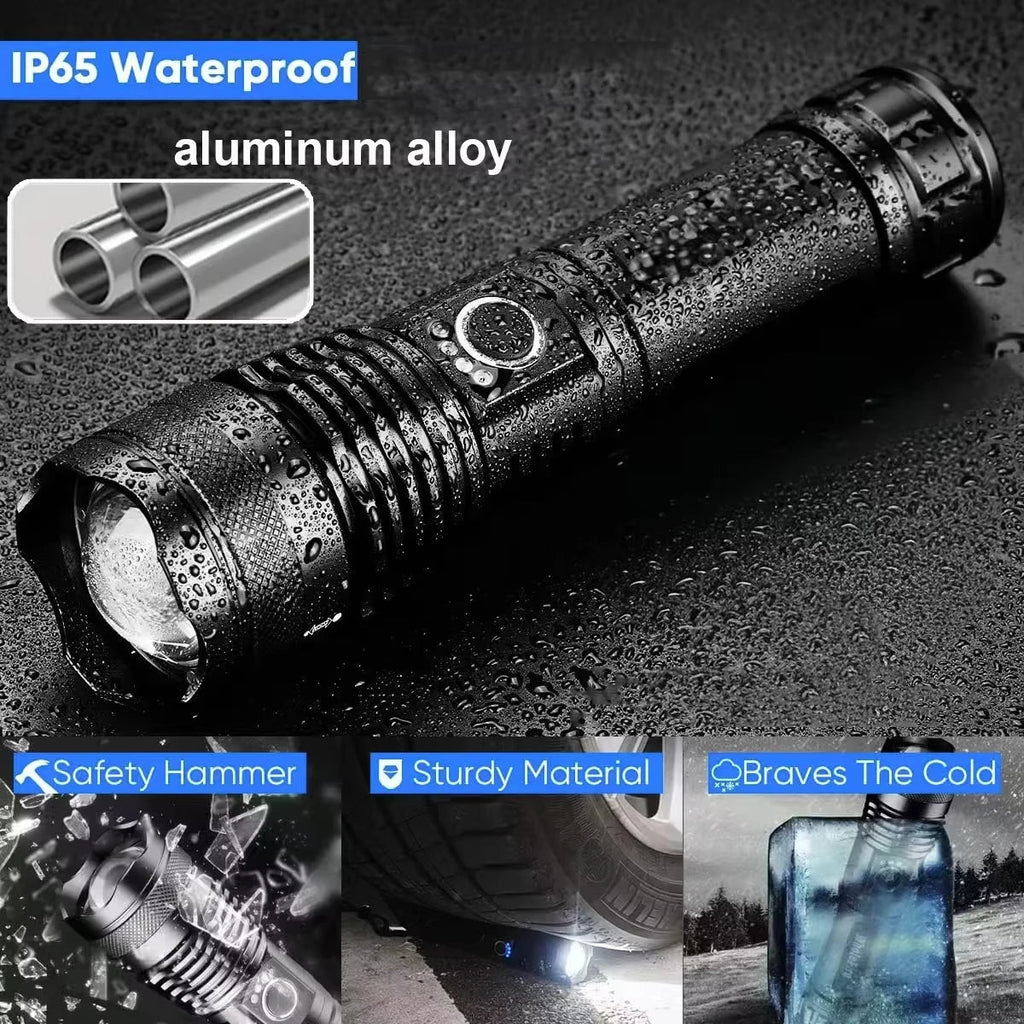 Ultra-Bright High-Lumen Rechargeable Flashlight