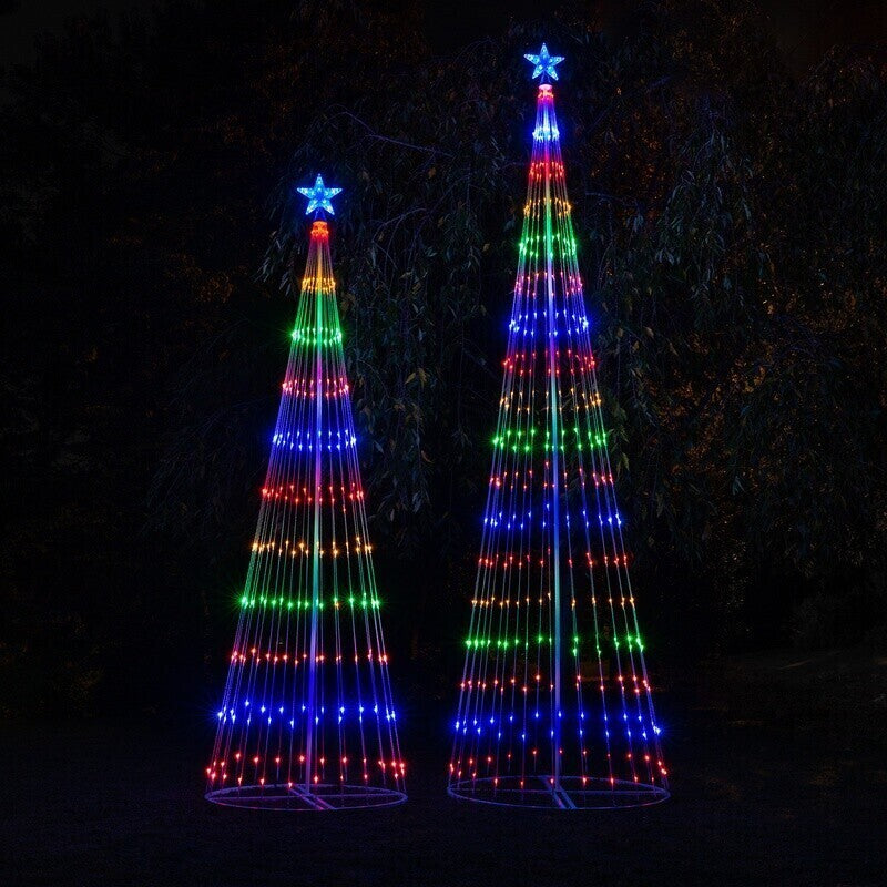 Enchanting Multicolor LED Animated Outdoor Christmas Tree Light Show