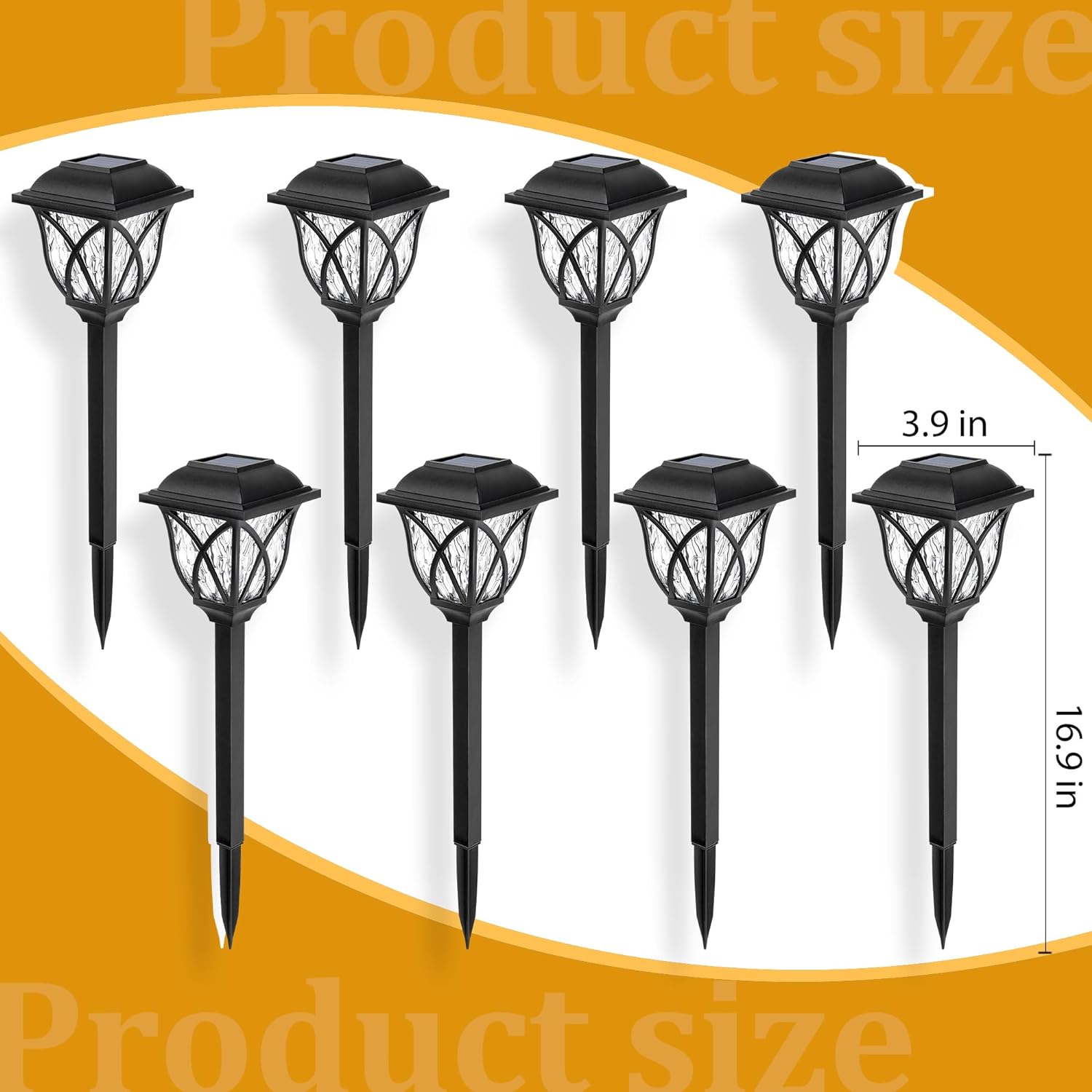 6-Pack LED Solar Pathway Lights for Garden & Outdoor Use