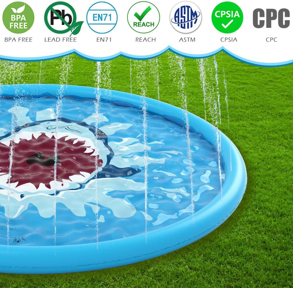 Kids' Splash Pad Sprinkler - Colorful Outdoor Water Play for Backyard Fun