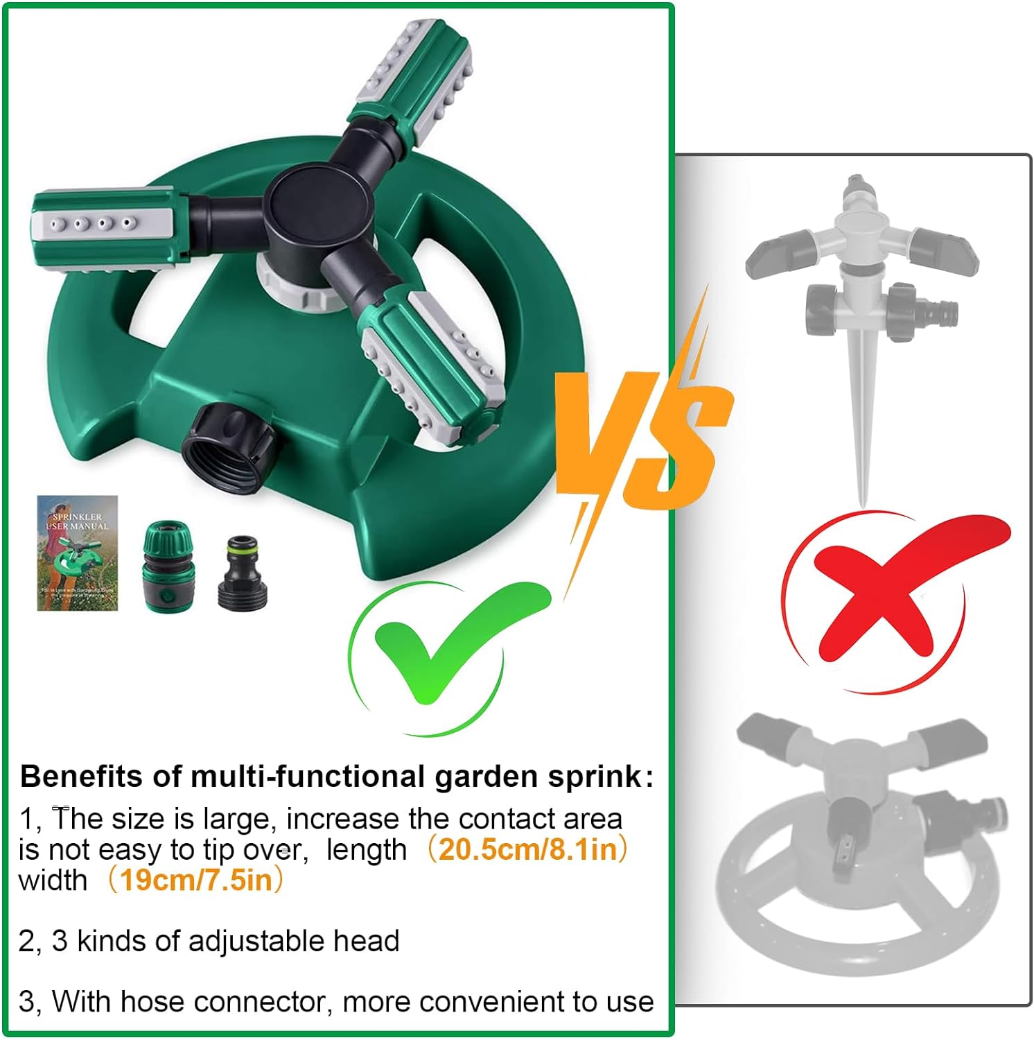 Premium Garden & Lawn Water Sprinkler for Even, Efficient Irrigation