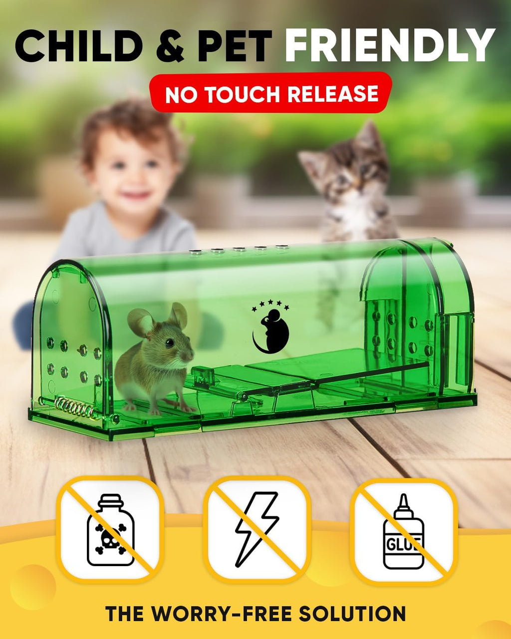 4-Pack Mouse Traps - Quick, Reliable Rodent Control