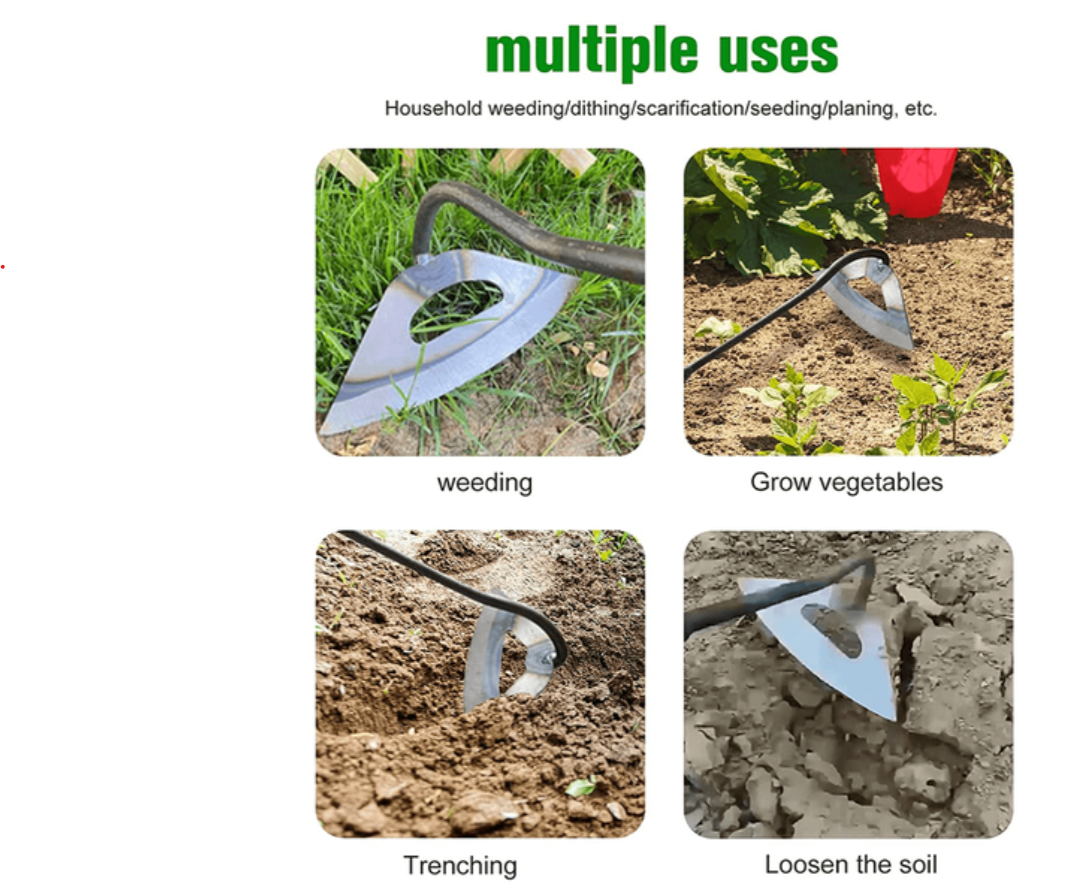 All-Steel Hollow Hoe for Gardening