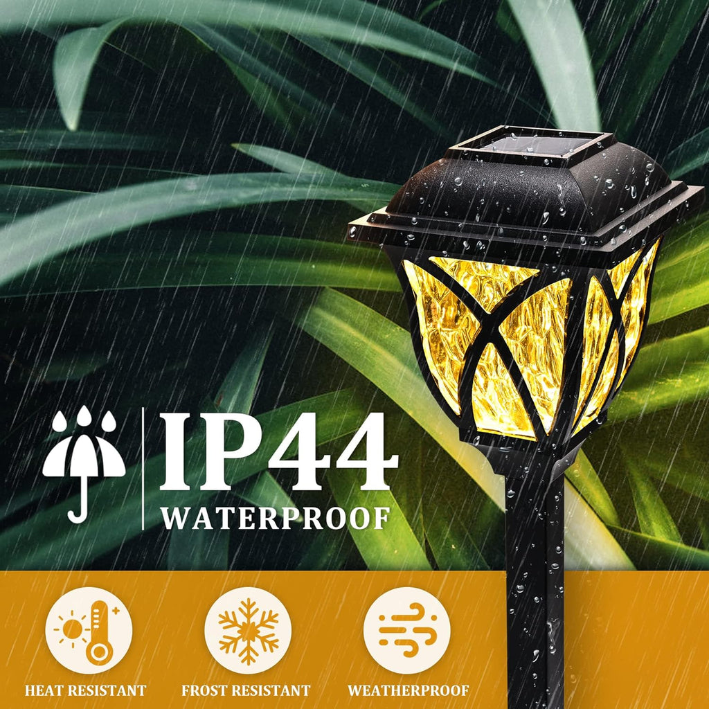 6-Pack LED Solar Pathway Lights for Garden & Outdoor Use