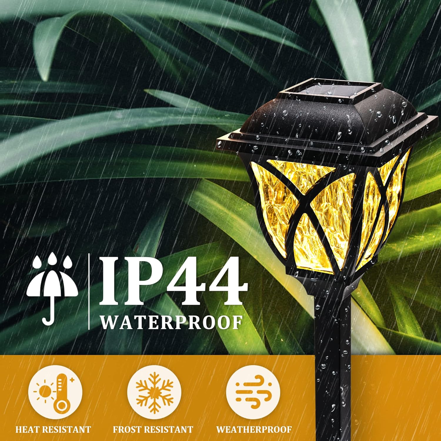 6-Pack LED Solar Pathway Lights for Garden & Outdoor Use
