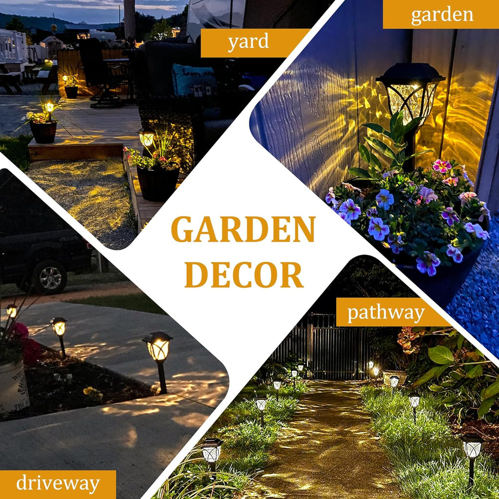 6-Pack LED Solar Pathway Lights for Garden & Outdoor Use