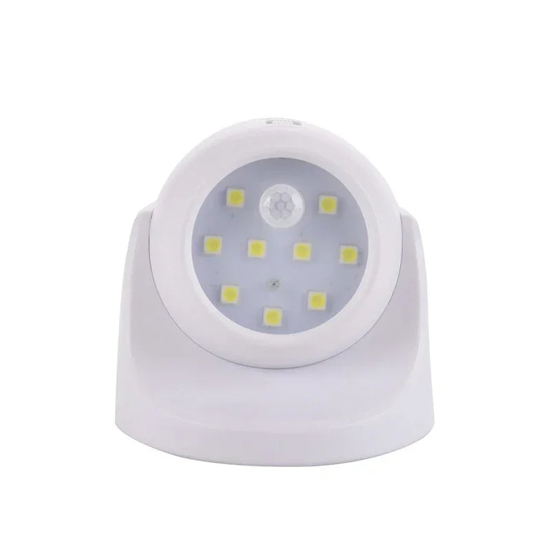 Wireless LED Spotlight with Motion Sensor – 360° Rotatable, Energy-Efficient Lighting