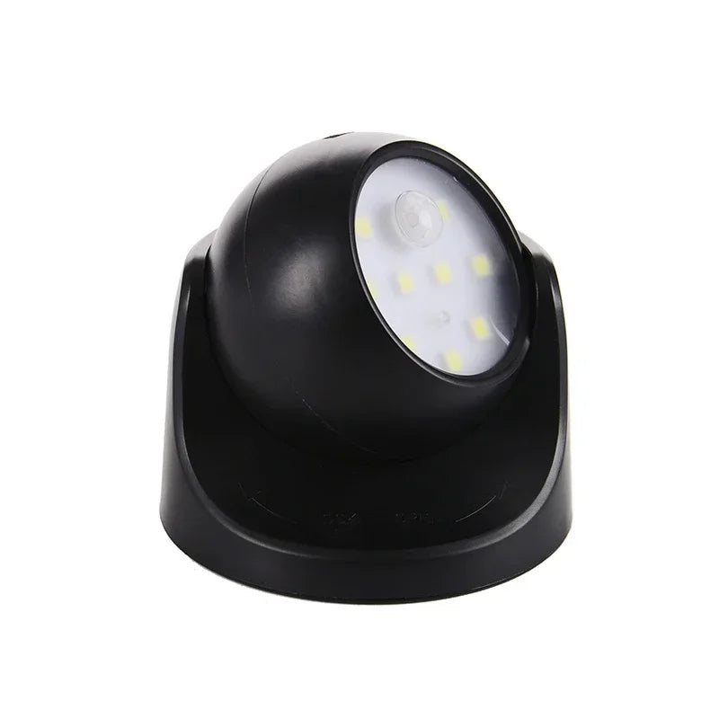 Wireless LED Spotlight with Motion Sensor – 360° Rotatable, Energy-Efficient Lighting