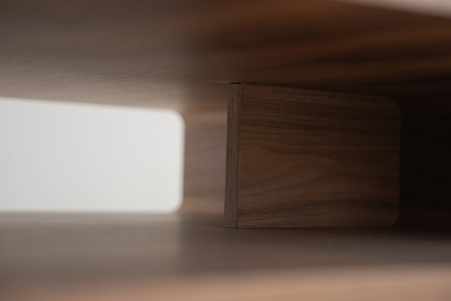 Flowwood Coffee Table with Shelf in Sleek Walnut