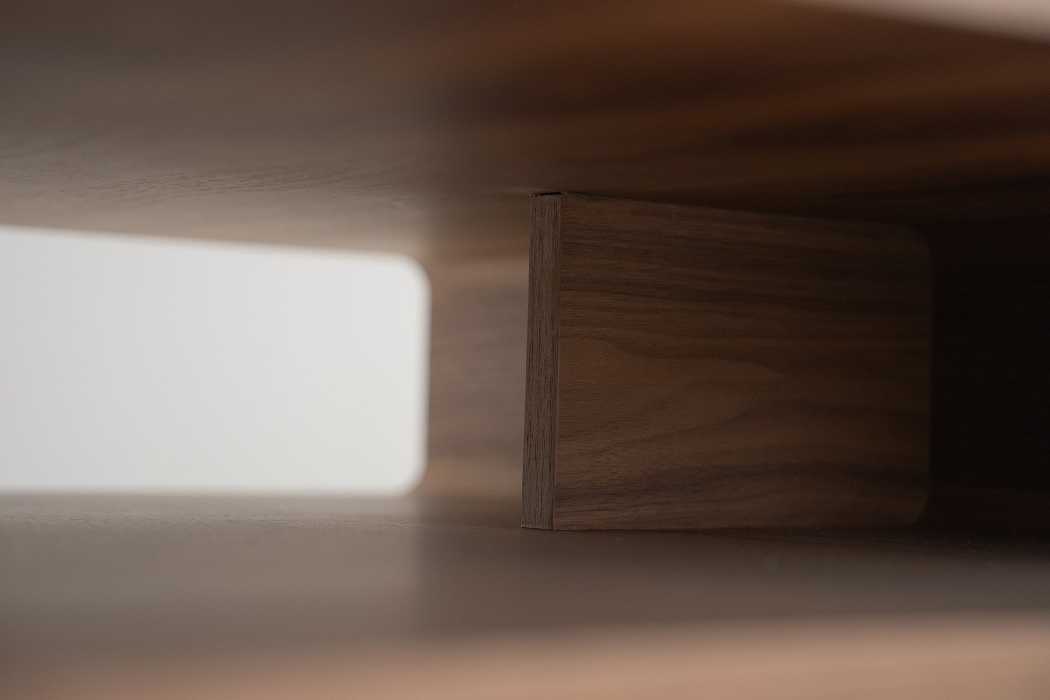 Flowwood Coffee Table with Shelf in Sleek Walnut