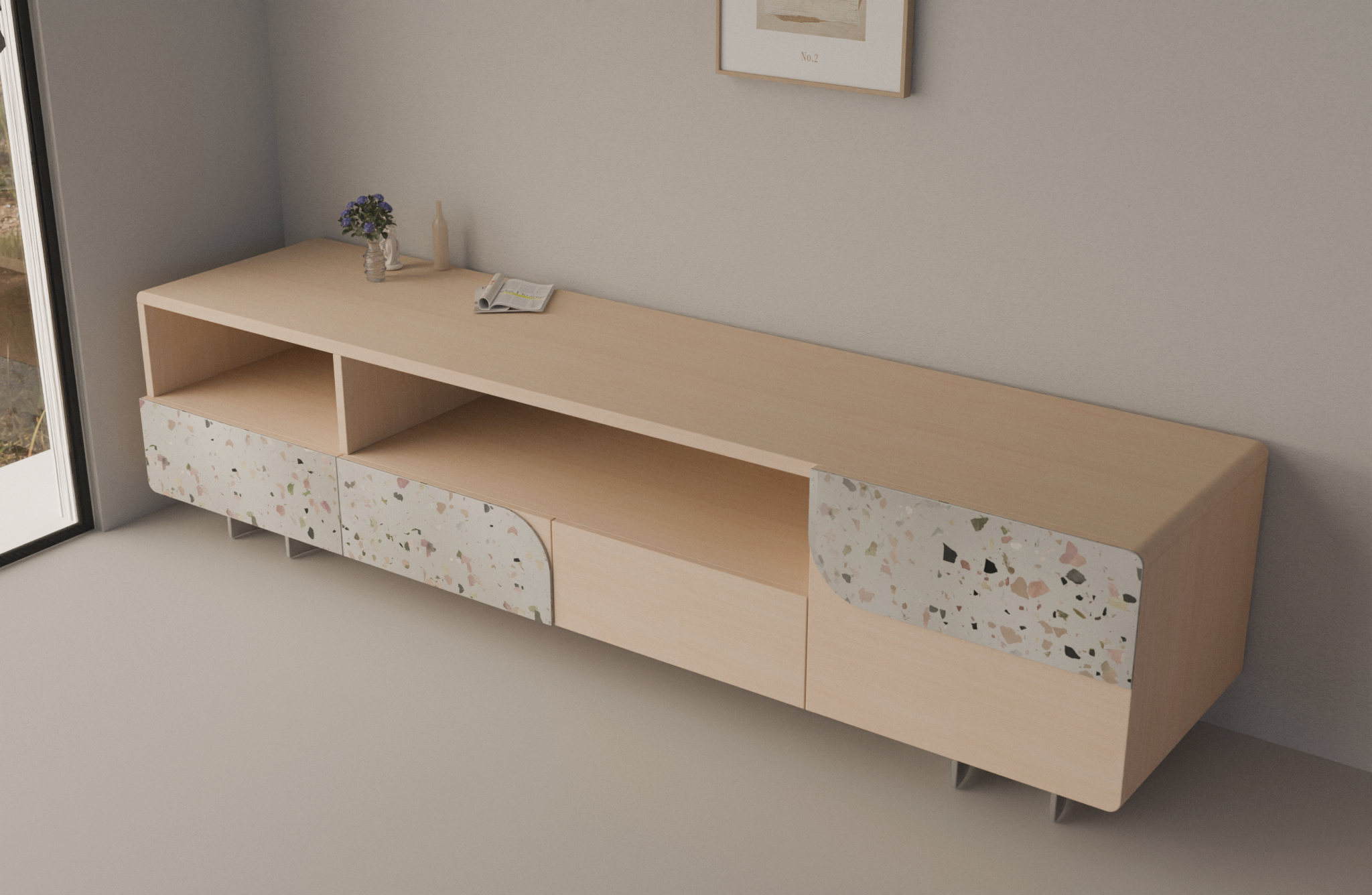 Speckle Charm TV Stand