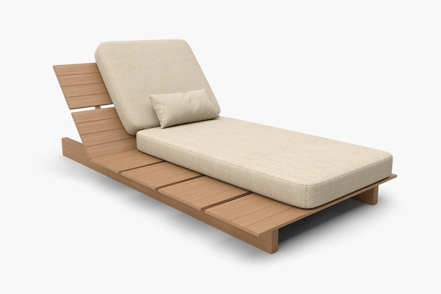 Zenro Outdoor Aluminum Chaise Lounge with Cushion