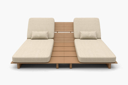 Zenro Outdoor Aluminum Chaise Lounge with Cushion