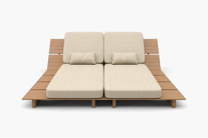 Zenro Outdoor Aluminum Chaise Lounge with Cushion