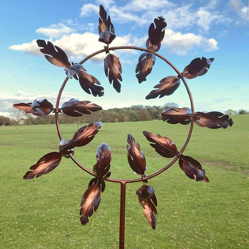 Enchanting Metal Windmill: Kinetic Garden Wind Spinner for Outdoor Decor