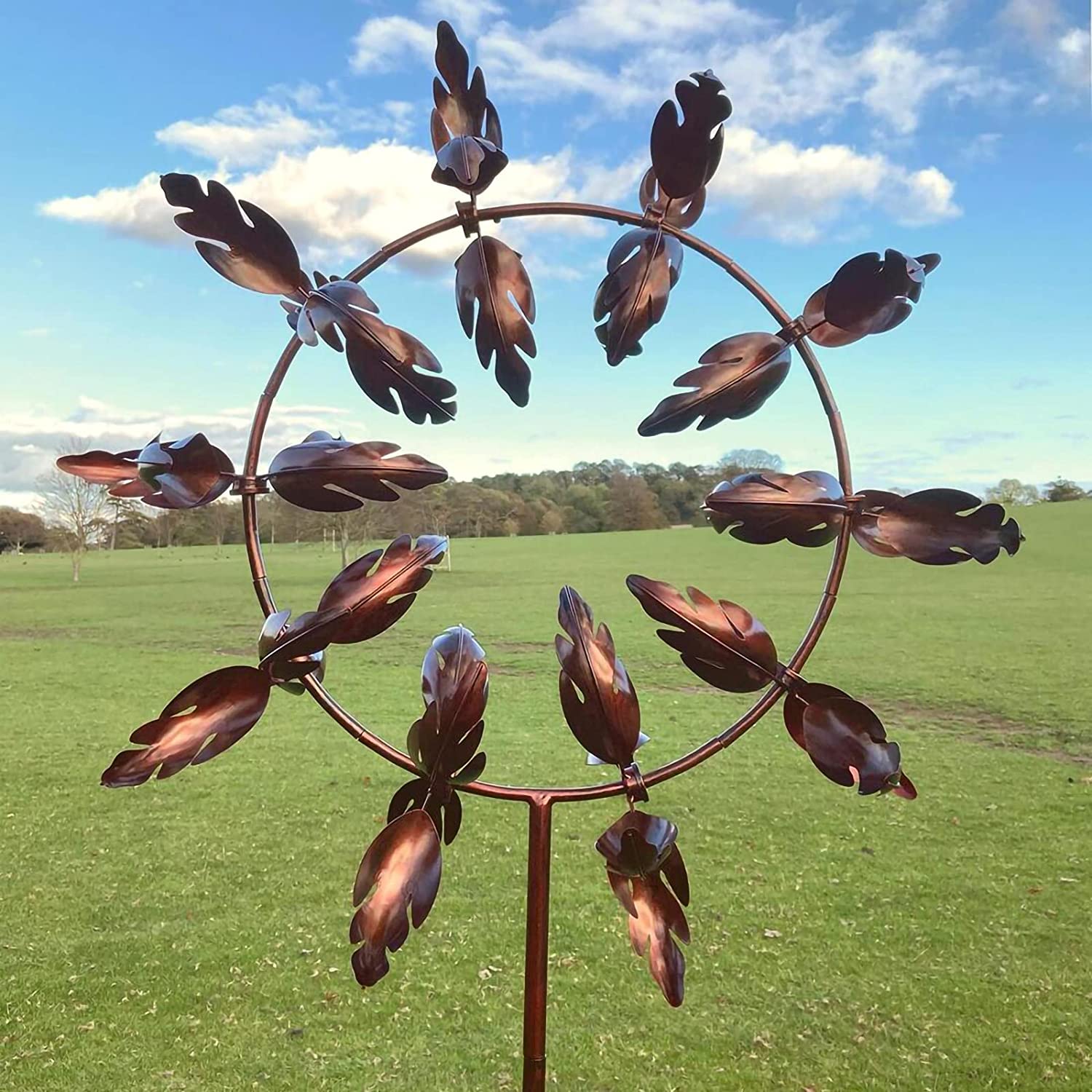 Enchanting Metal Windmill: Kinetic Garden Wind Spinner for Outdoor Decor