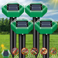 4-Pack Ultrasonic Mole Repellent for Yard and Garden