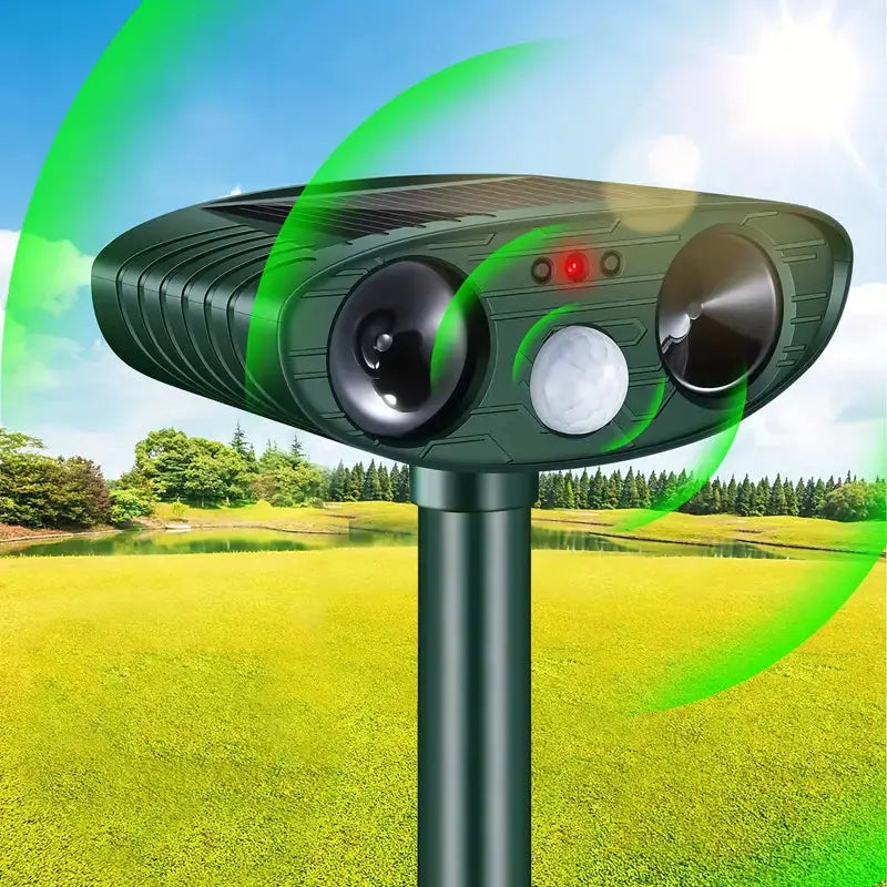 Solar-Powered Ultrasonic Animal Deterrent