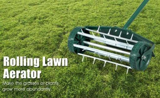 Heavy-Duty Manual Lawn Spike Aerator for Deep Soil Aeration and Healthier Turf